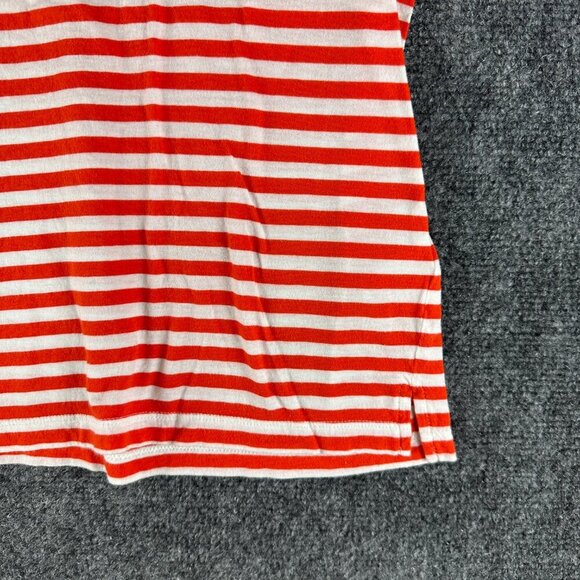 J Crew Top Womens Small Supima Cotton Crewneck Tee Short Sleeve Pullover Striped - Picture 2 of 8